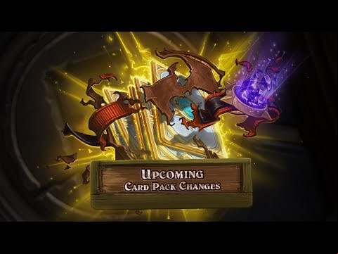 Hearthstone Update:  Card Pack Changes